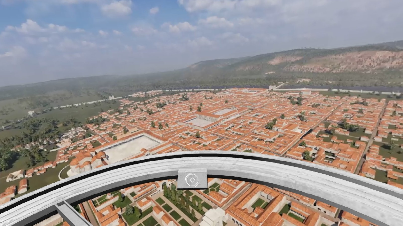 Virtuelle Stadtübersicht über das antike Trier